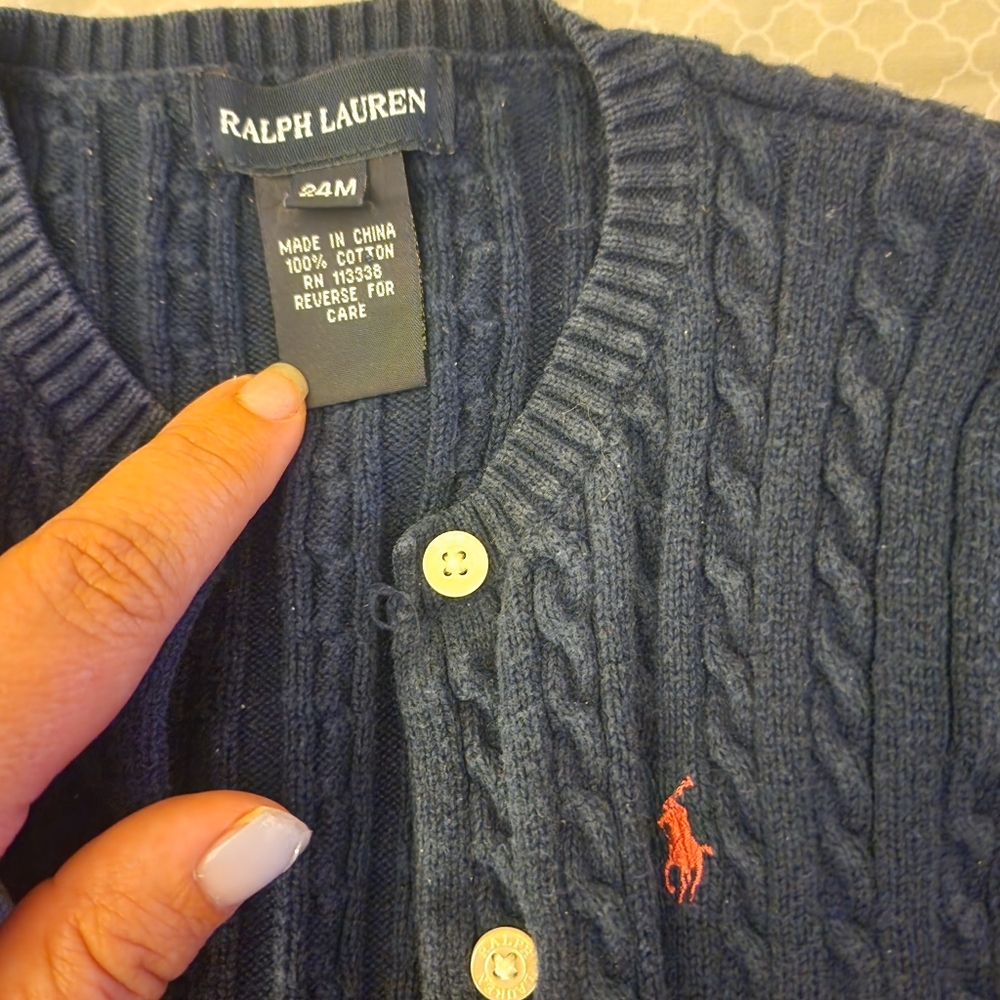 18-24 Months Ralph Lauren Blue Sweater Collection - Picture 3 of 3